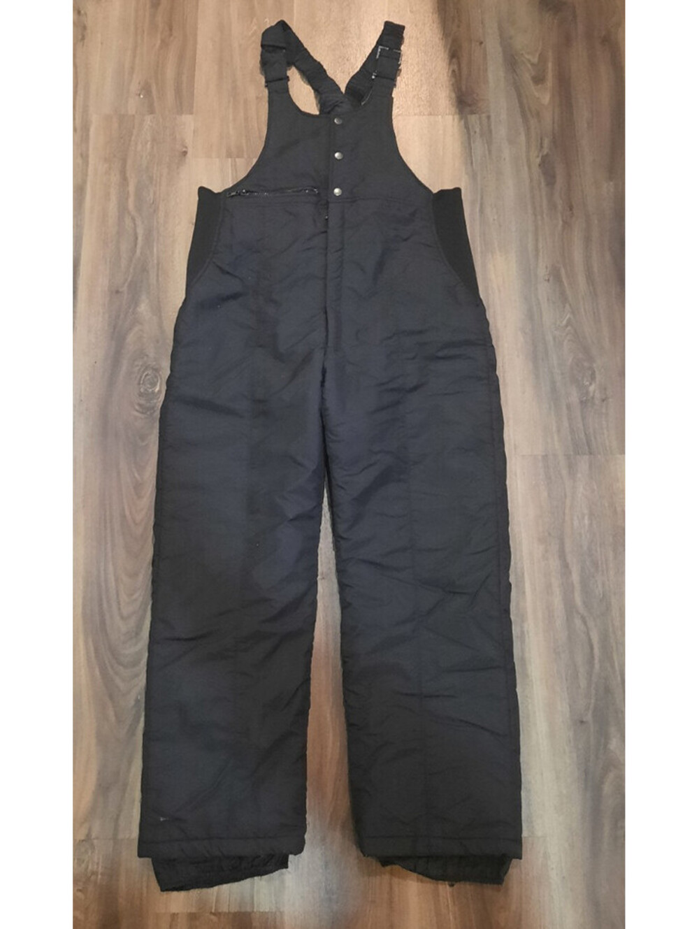 Vintage St. John's Bay Black Snow Ski Bib Overalls Insulated Unisex Medium